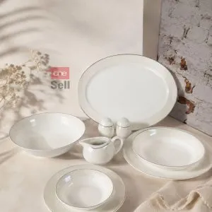 سرویس غذا خوری30پارچه مدل(29004 لوستر پلاتین مقصود)