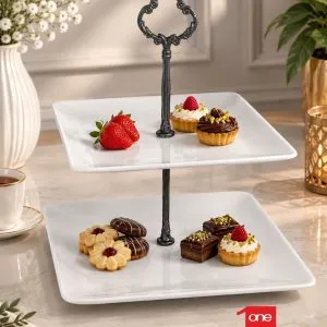 شیرینی خوری 2 طبقه مربع کد 102